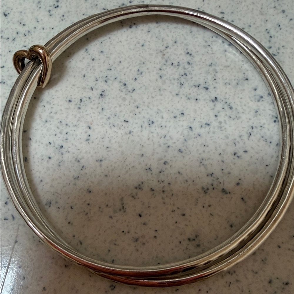 James Avery, new Heart of Gold Combo Bangle Bracelet - Picture 4 of 5